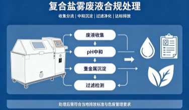 干濕復合鹽霧試驗機鹽霧廢液怎么合規處理？